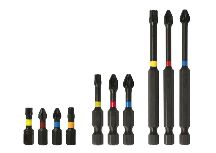 Die Heller Torsion & Impact Bits sind jetzt in drei Längen verfügbar: 25, 50 und 90 mm